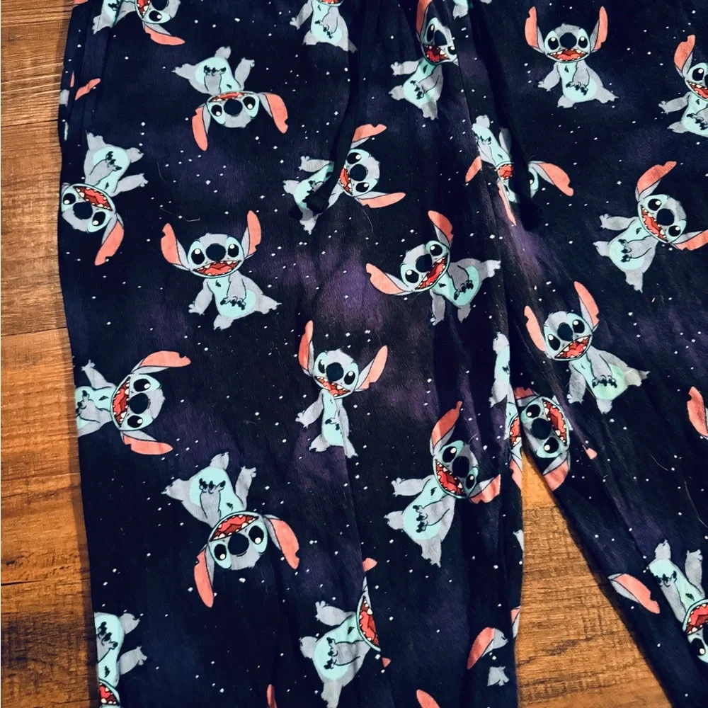 Disney Lilo & Stitch Pajama Bottoms XL Dark Navy Blue Sleepwear Unisex Women's